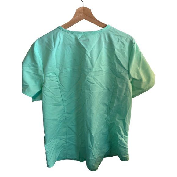 Scrubstar Short Sleeve V-Neck Scrub Top Workwear Blue Mint Green Women's Size La - Picture 4 of 4